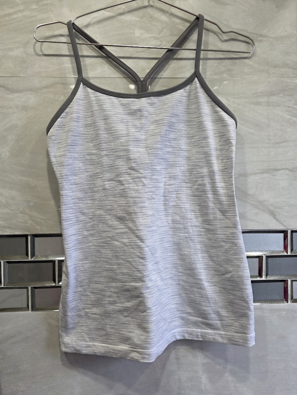 lululemon athletica Light Gray Strappy Tank Top